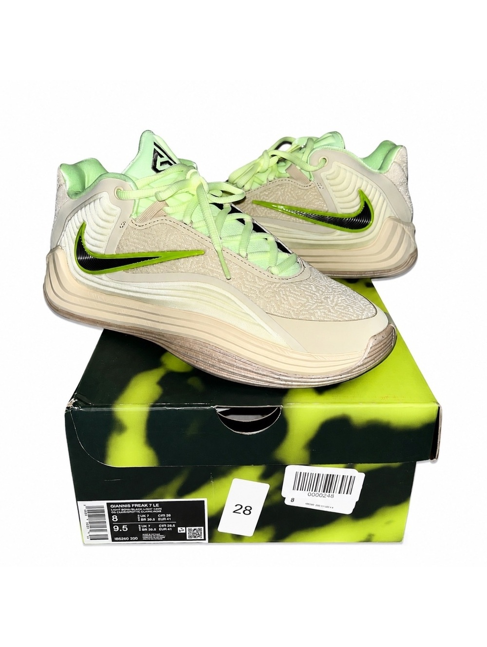 Nike Giannis Freak 7 “Spotlight” Light Khaki/Volt/Cave M 8/W 9.5